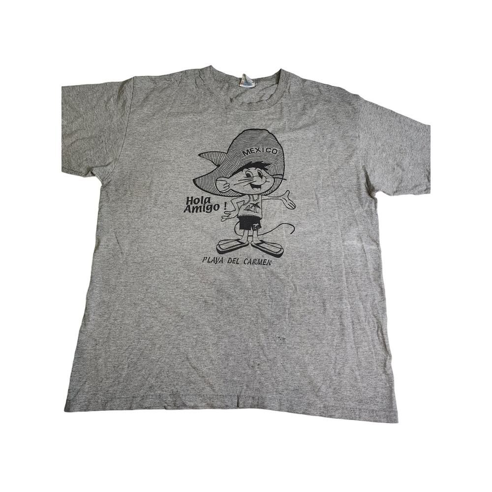 Vintage Speedy Gonzales Playa Del Carmen Mexico T-Shirt Hola Amigo Yazbek Large